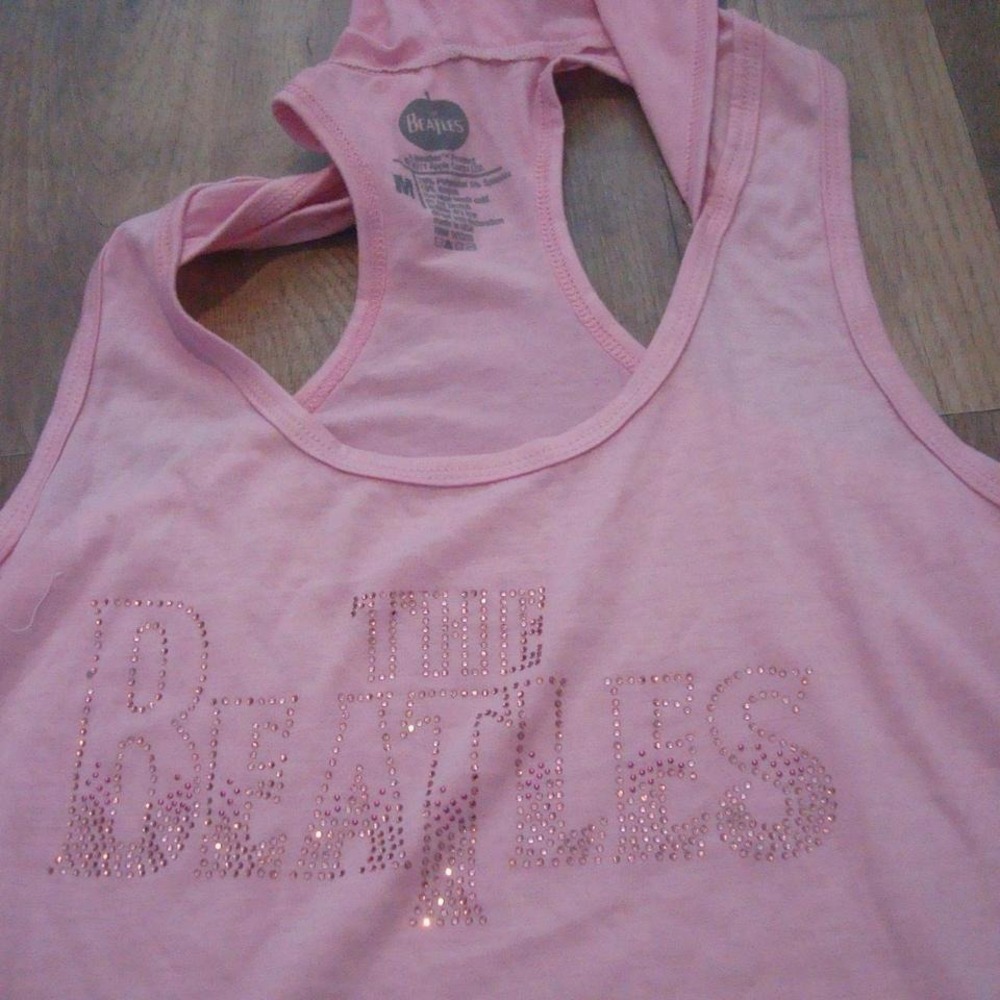 THE BEATLES PINK HOODIE WOMENS MEDIUM 2011 VINTAGE SHIRT 00S Y2K G7 - Picture 2 of 2